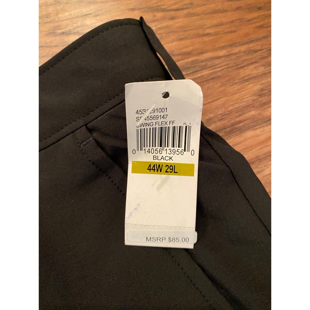 IZOD Golf Swing Flex Pants Mens 44x29 Black Fore Way Stretch Gripper Waistband - Picture 3 of 11